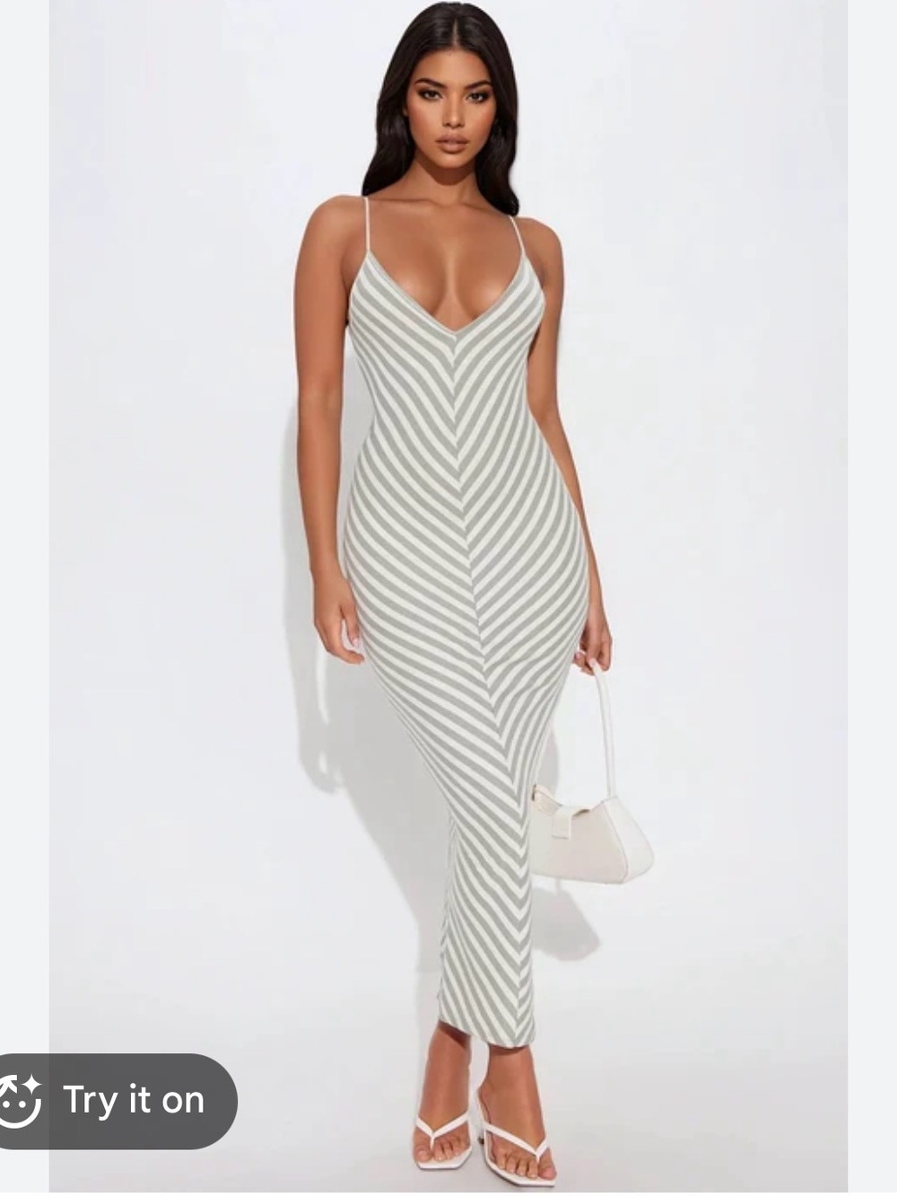 Chevron midi dress